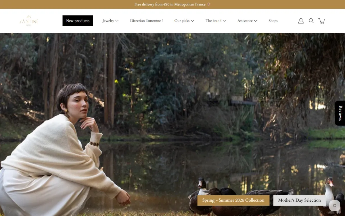 Page d’accueil de santibe.fr sur ordinateur
